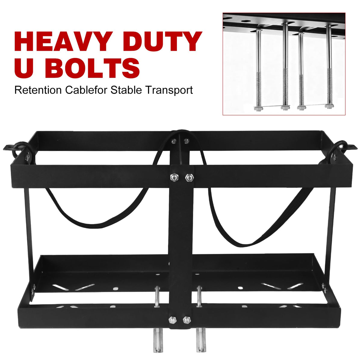Gas Can Holder with Straps, Fits Two 5 Gallon Gas Can D944