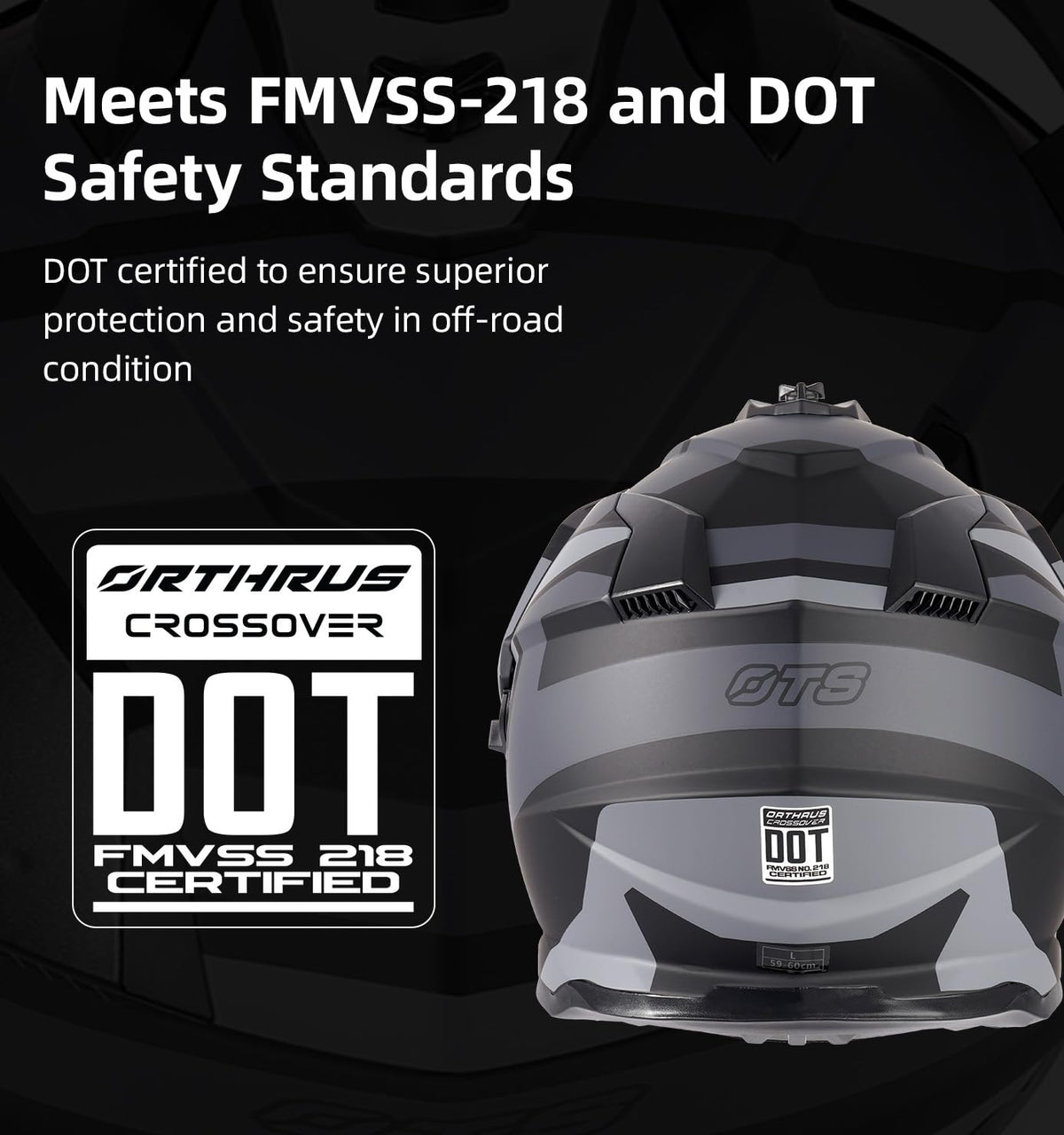 DOT Certified Dual Visor Motorcycle Helmet J6509