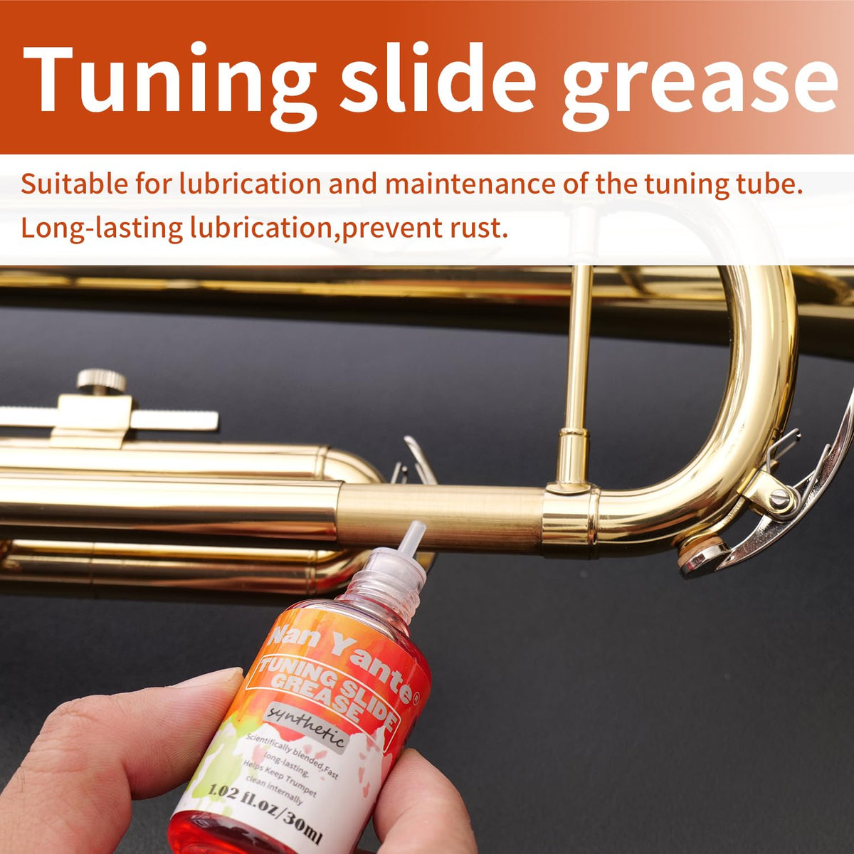 7-in-1 Trumpet Cleaning Kit with Valve Oil, Slide Grease & Snake Brush X4568