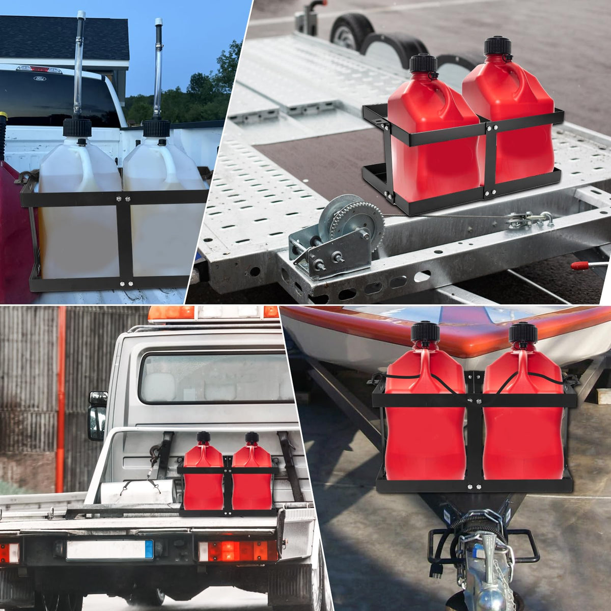 Gas Can Holder with Straps, Fits Two 5 Gallon Gas Can D944