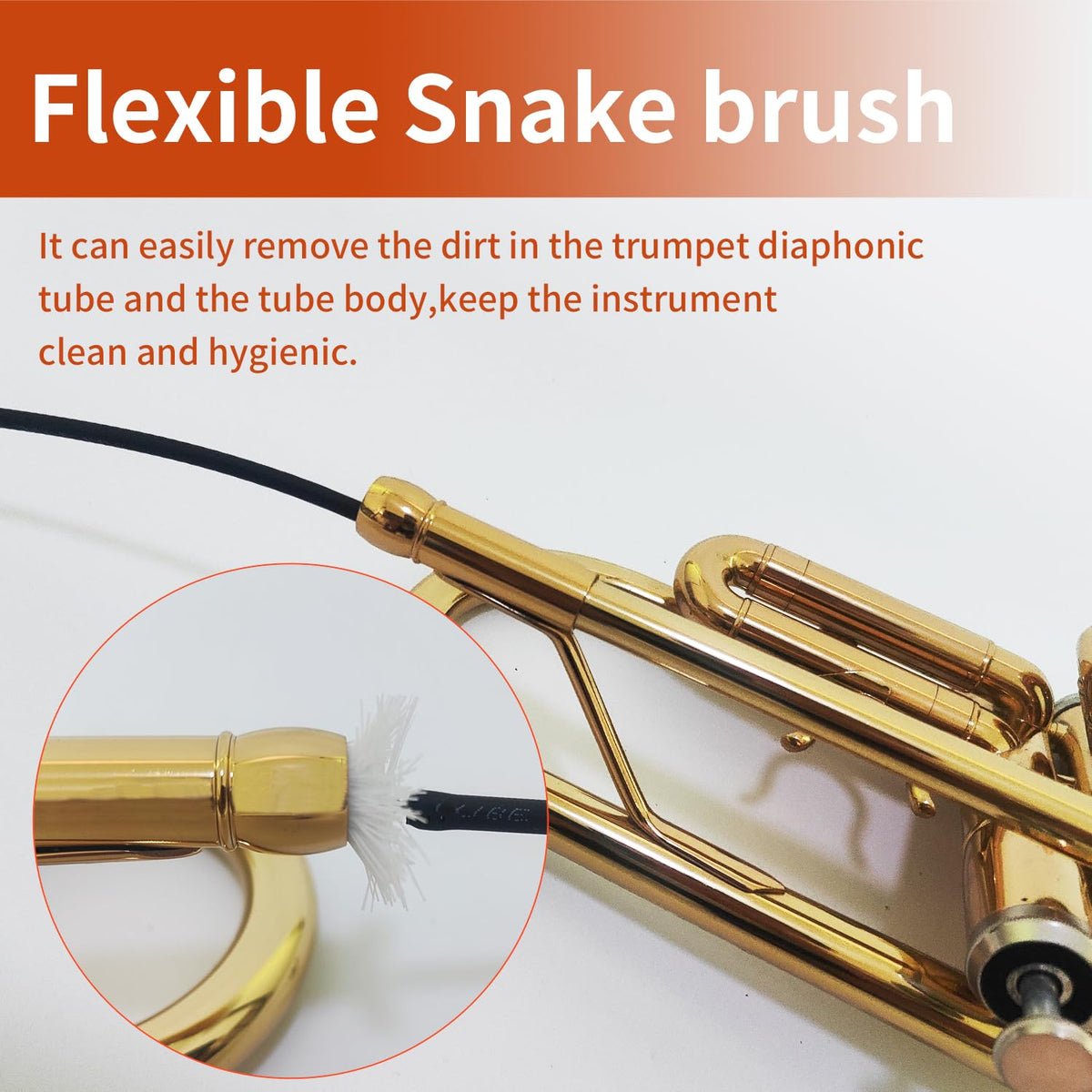 7-in-1 Trumpet Cleaning Kit with Valve Oil, Slide Grease & Snake Brush X4568