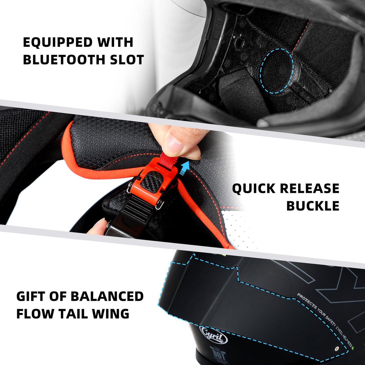 Full Face Motorcycle Helmet DOT Approved A832