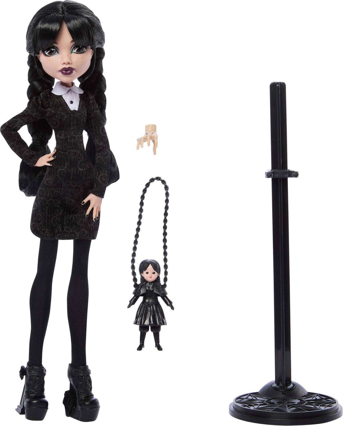 Black Dress Doll with Stockings and Accessories J79211