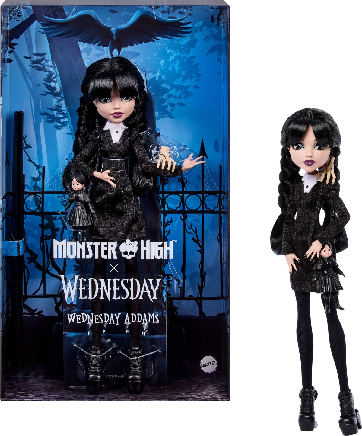 Black Dress Doll with Stockings and Accessories J79211