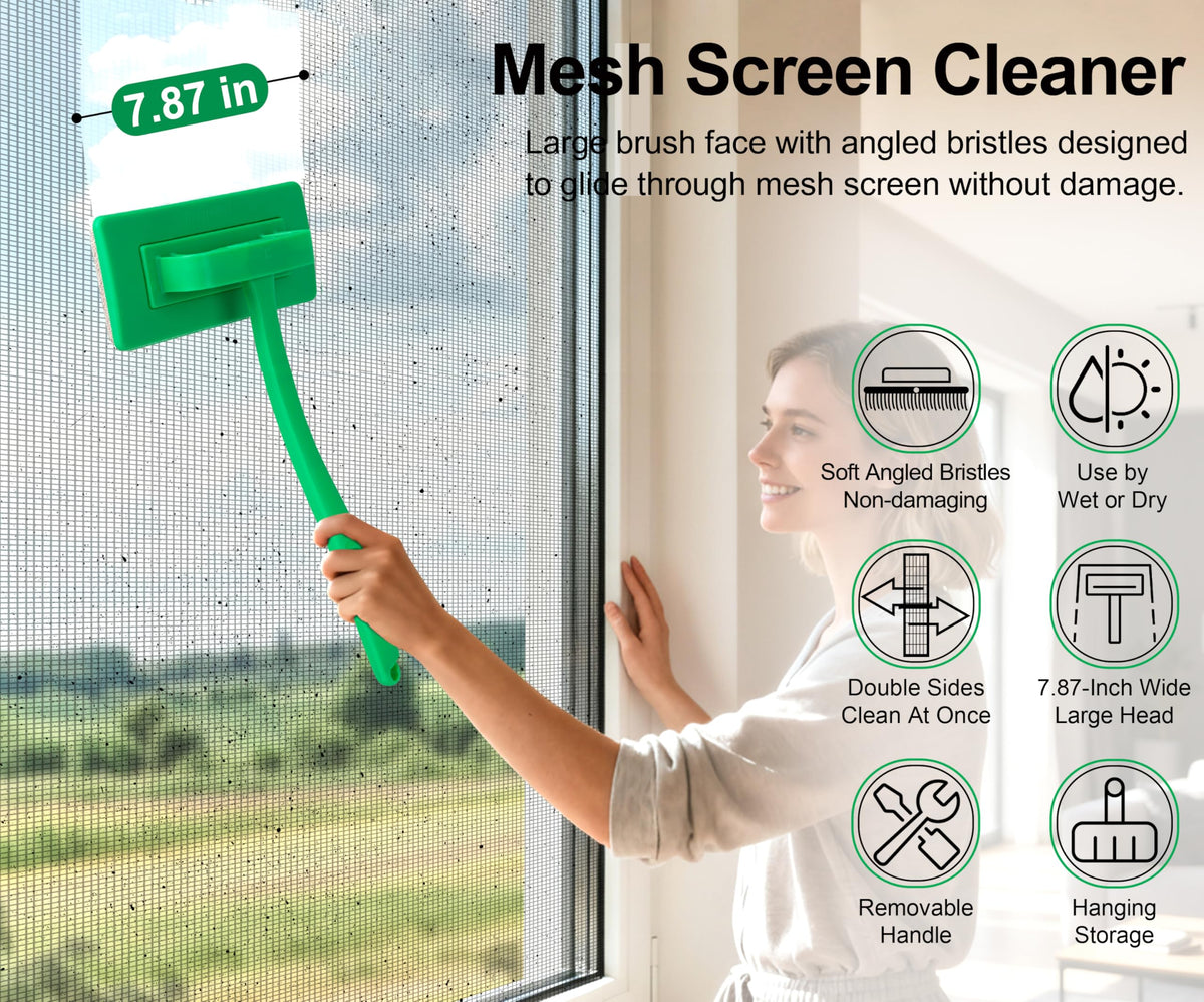 Mesh Screen Cleaner, Detachable Window Screen Cleaning Brush R4046